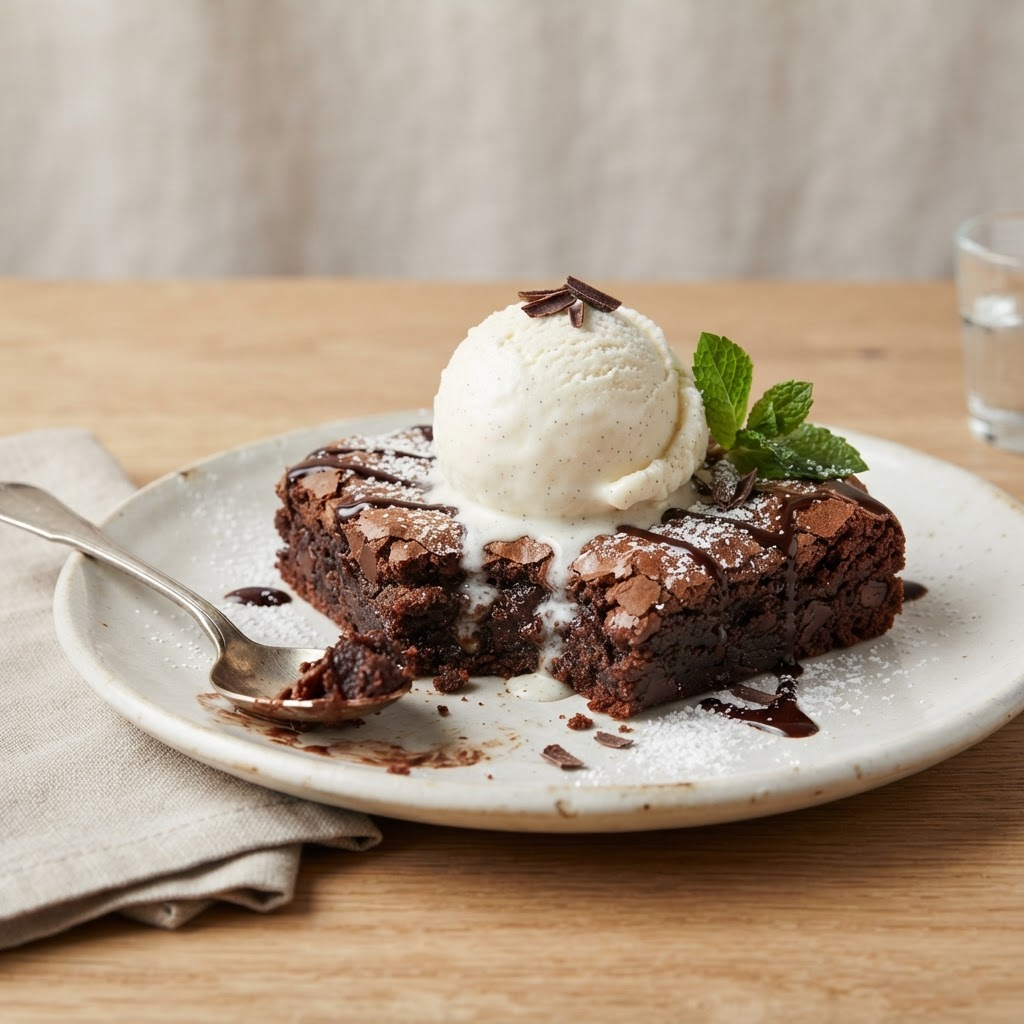 Brownie com Sorvete